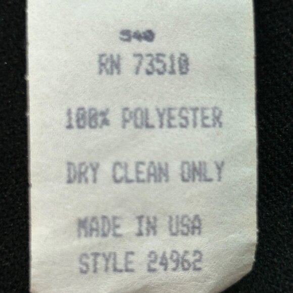 Vintage 90s F.L. Malik Floral Embroidered Mesh Black Pants Women's Size Medium - Picture 4 of 6